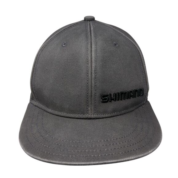 Shimano Snapback Hat Gray One Size Adjustable Embroidered Vented Holes 6 Panel - Picture 1 of 9